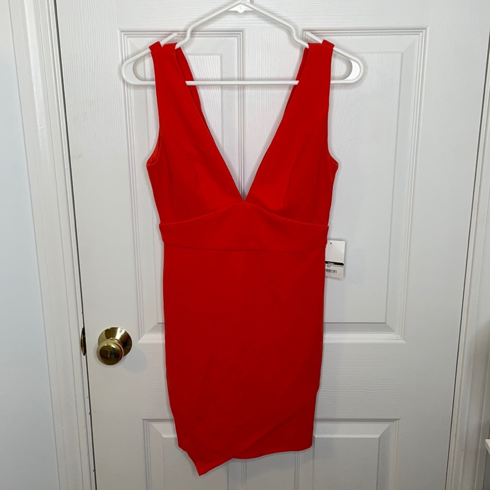 Verbena Nikki mini dress coral red size small